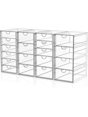 Acrylic Makeup Organizer with 19 Drawers | Stylish Storage for Cosmetics
